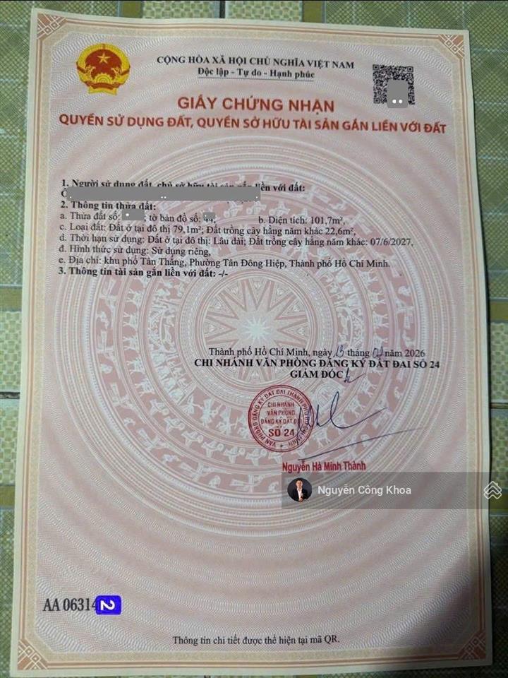 Bán nhà 1t1l mới, sân ô tô, 3 phòng ngủ, gần bờ hồ biconsi, p. tân bình, tp. dĩ an