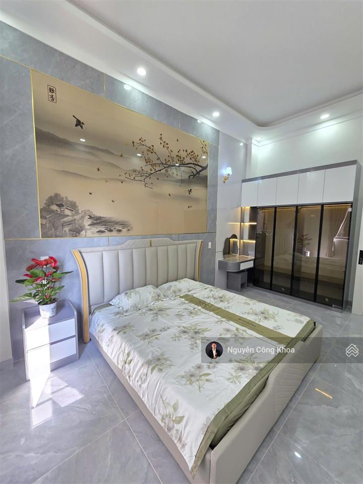 Bán nhà 1t2l full nội thất, 4 phòng ngủ, kdc gần vòng xoay kim hằng, p. tân hiệp, tp. tân uyên