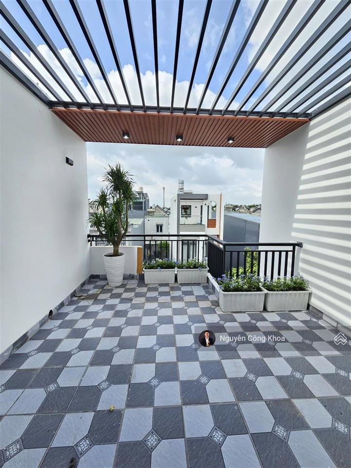 Bán nhà 1t1l 1 tum hoàn công, 4 phòng ngủ, 78.2m2, gần chợ phú phong, p. bình chuẩn, tp. thuận an