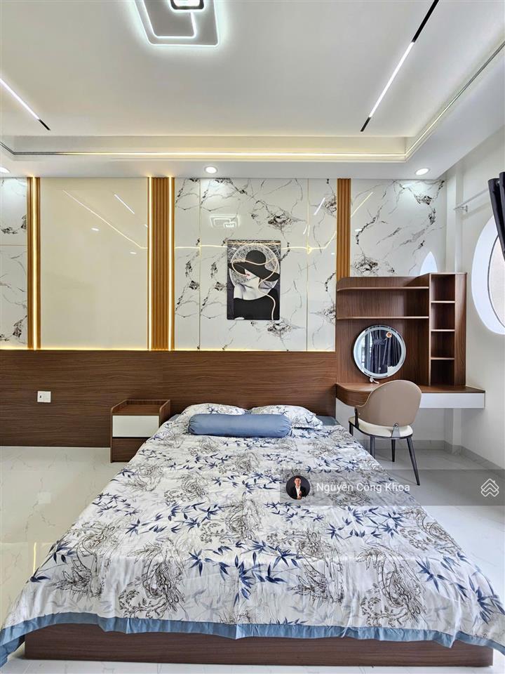 Bán nhà 1t2l hoàn công, sân ô tô, 4 phòng ngủ, gần chợ phú phong 300m, p. bình chuẩn, tp. thuận an