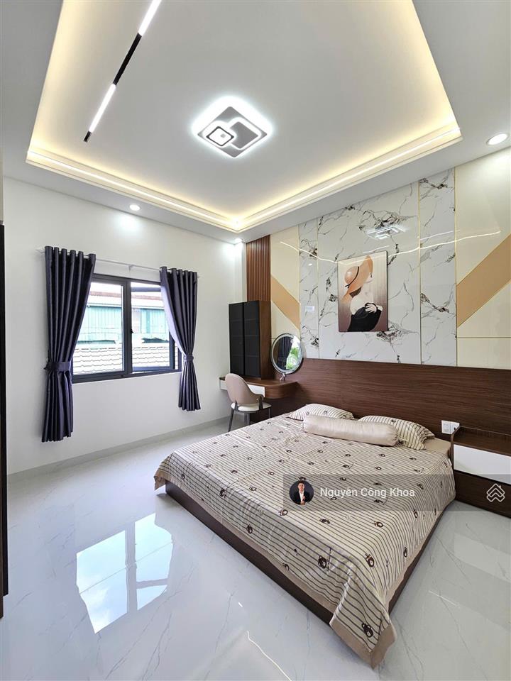 Bán nhà 1t2l hoàn công, sân ô tô, 4 phòng ngủ, gần chợ phú phong 300m, p. bình chuẩn, tp. thuận an