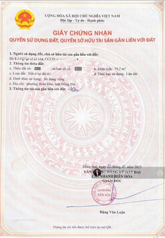 Bán nhà 1t1l hoàn công, sân ô tô, 3 phòng ngủ, gần vòng xoay cầu hang, p. biên hòa, tp. đồng nai