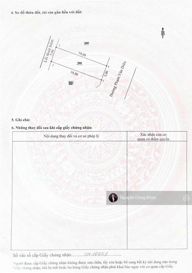 Bán đất sổ riêng, mt đường phạm văn diêu rộng 25m, ngang 5x18m, p. tân hạnh, tp. biên hòa