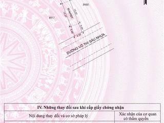 Bán đất tại võ thị sáu, 7,5 tỷ, 118m2, mặt tiền 4,5m, hàng hiếm view đẹp