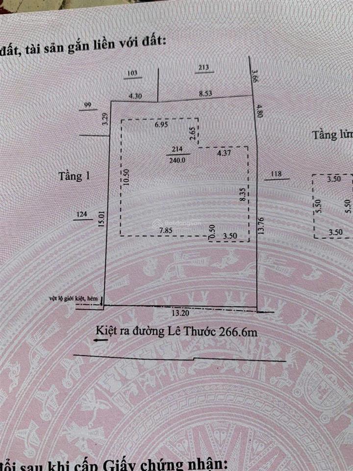 Bán lô đất 240m2 đường kiệt oto 5m chính hữu thông phước trường 10 gần biển mỹ khê
