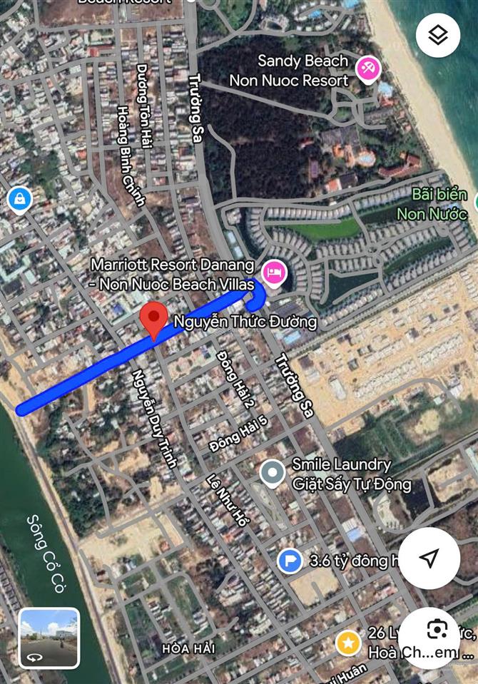 Hạ giá bán nhanh lô góc 2mt đường 10m5 nguyễn thức đường ngay biển non nước, sát sông cổ cò