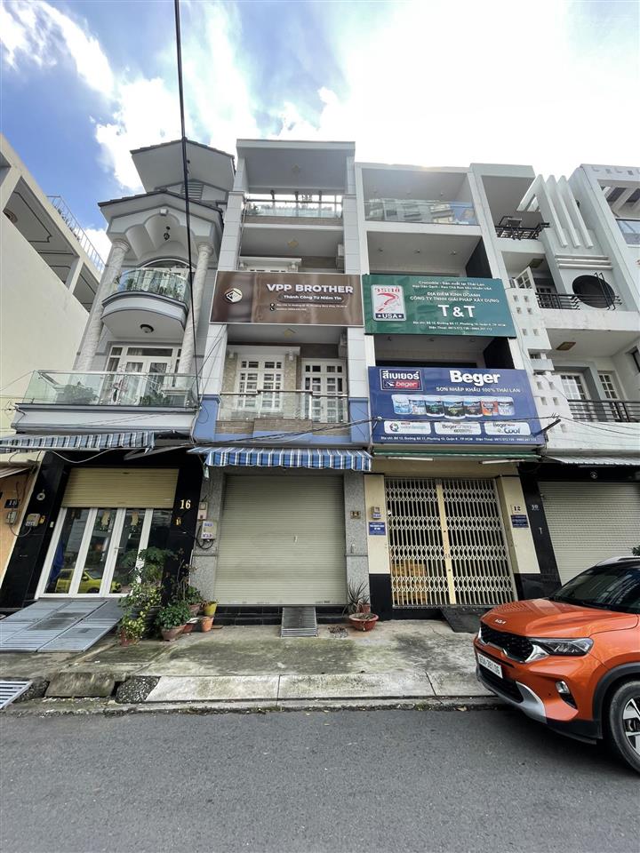 Cho thuê nguyên căn mt đường số 17 khu bình phú, 4x18m 3 lầu mở văn phòng công ty, 22tr/tháng