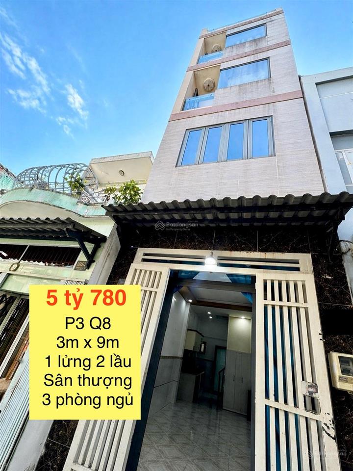 Nhà 5 tầng, hẻm thông, sát hẻm xe hơi đường âu dương lân p3 q8