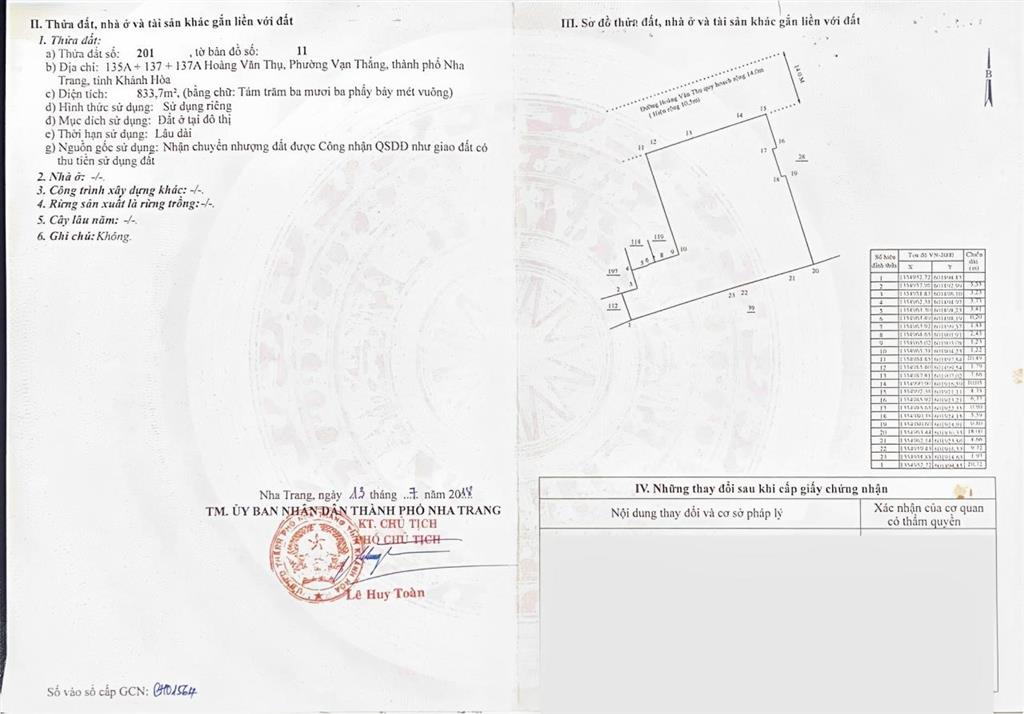 Bán khách sạn nhà hàng 3 sao hoàng văn thụ, 200 tỷ, 833.7m2, giá siêu hời, tốt, nha trang