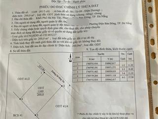 Bán đất tại hà my tây, ph điện bàn đông, đà nẵng, 2tỷ650, dt 200m2 view đẹp, gần chợ gần trường