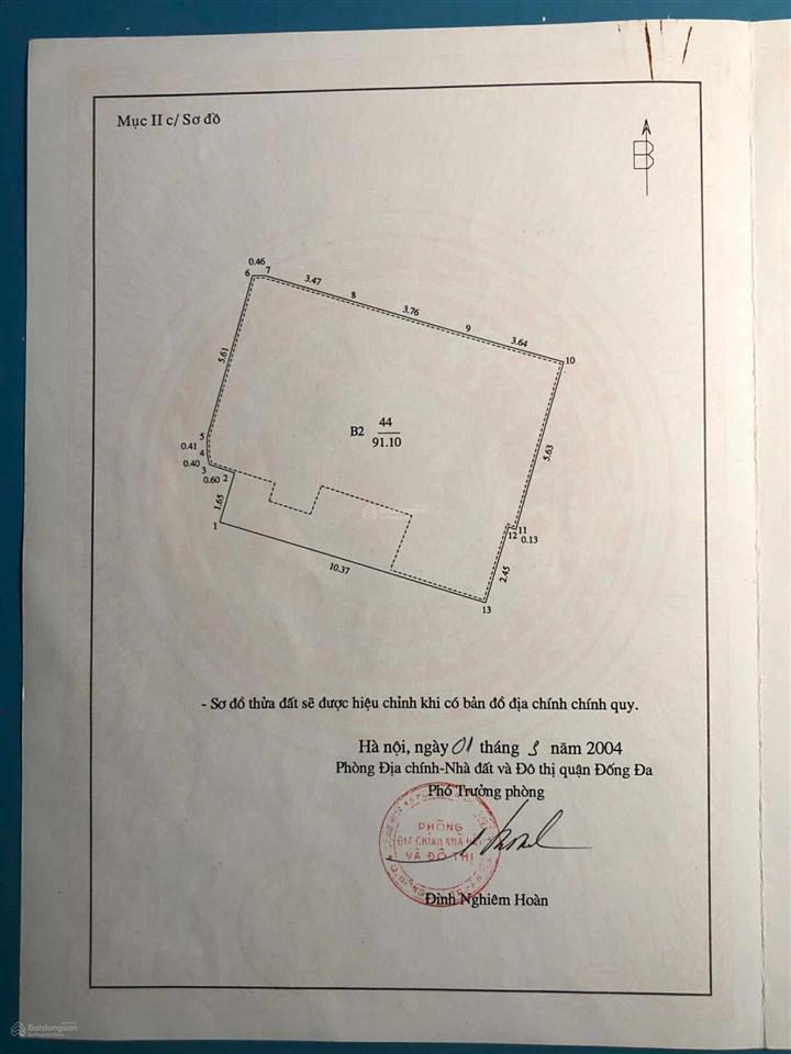 Cần bán mảnh đất 91m2 , mặt tiền 10m gần hồ văn chương đống đa , sổ nở hậu nhẹ