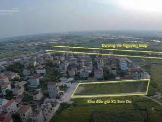 Lô đất đấu giá x1 sơn du (thôn đồng) nguyên khê, đông anh  ngay cổng bộ công an co3 đang xây