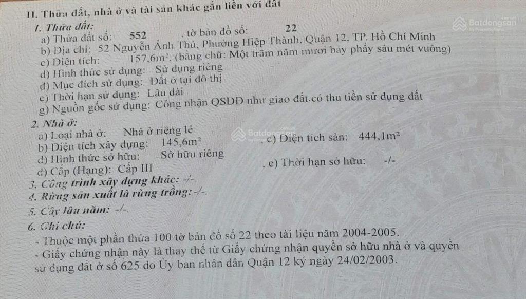 Bán nhà mặt tiền nguyễn ảnh thủ, q12, 6x30m, giá 21,5 tỷ, địa chỉ rõ ràng.