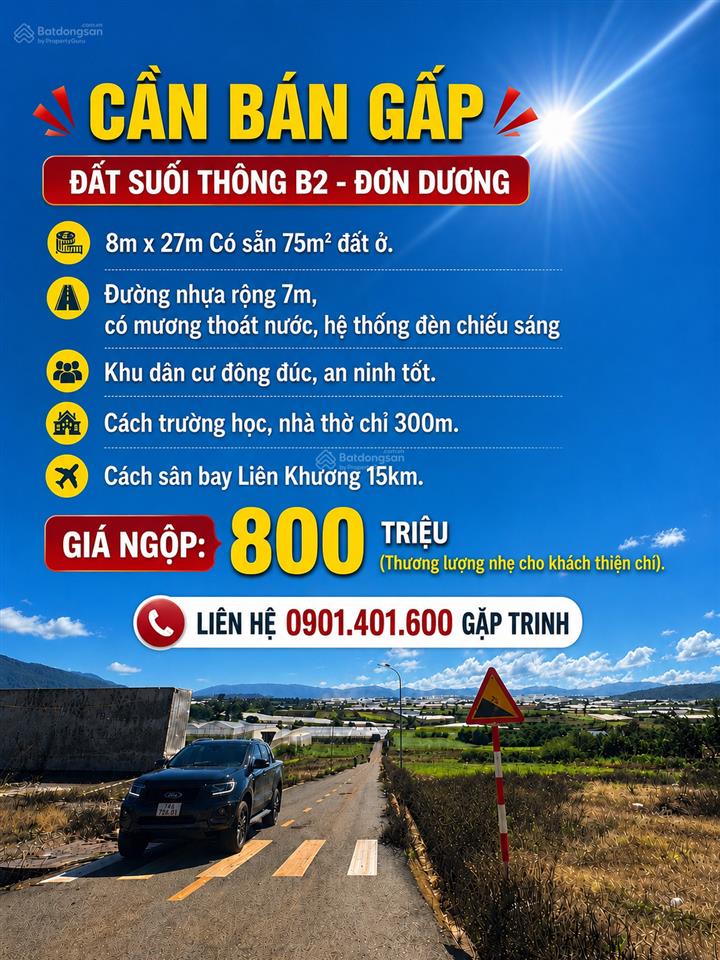 Khu dân cư đường nhựa đơn dương  ven đà lạt  gần sân bay