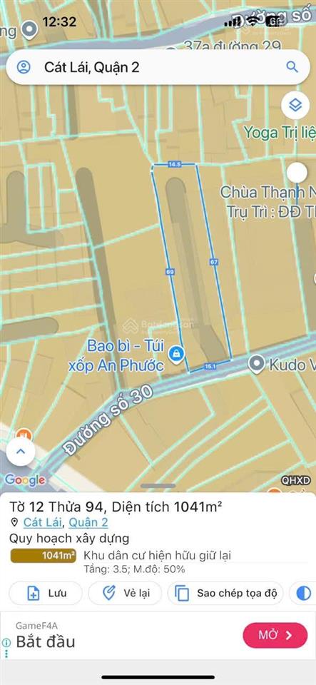 Siêu phẩm quỹ đất hiếm 1.041m mặt tiền đường số 30, cát lái, quận 2