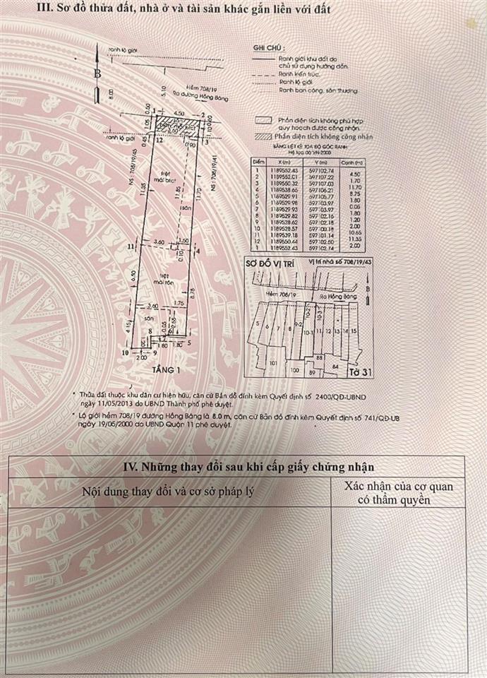 Hh3%  8.8 tỷ  giá đầu tư  (5x22m, 110m2) ngay minh phụng  hồng bàng  hẻm 7m xe tải