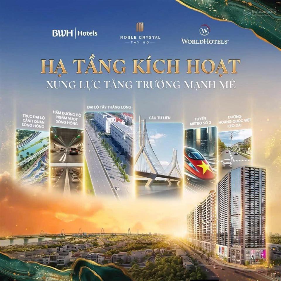 Giá cực hiếm! sở hữu căn dl noble crystal, 150m² 3pn2vs, view sông cầu thăng long, giá chỉ 29.6 tỷ