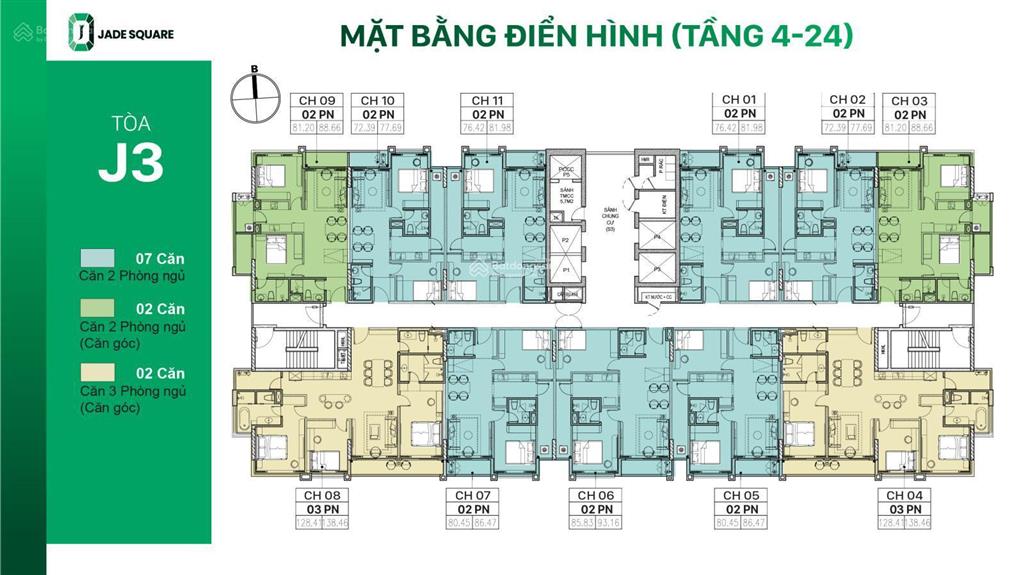 (jade square) 10 suất ngoại giao cuối từ chủ đầu tư để nhận tới 12,5% chiết khấu sớm giá tốt