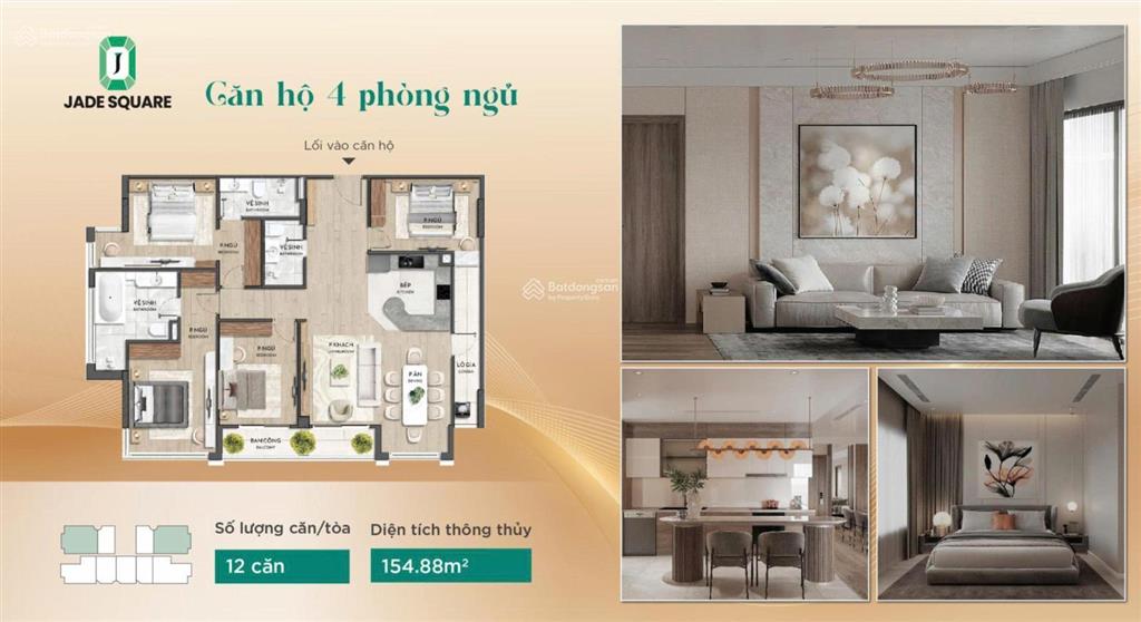 (jade square) 10 suất ngoại giao cuối từ chủ đầu tư để nhận tới 12,5% chiết khấu sớm giá tốt