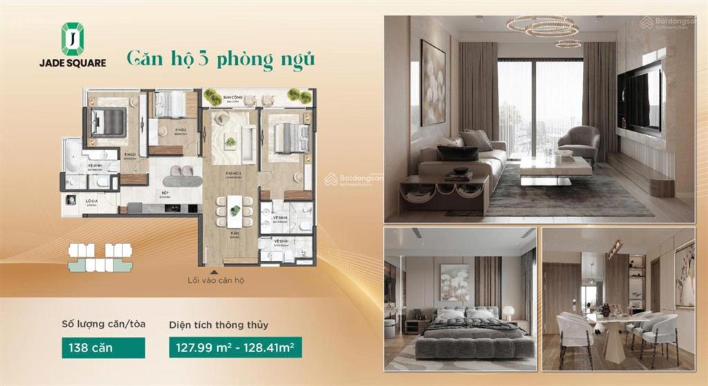 Danh sách chuyển nhượng chung cư jade square  nhiều căn vị trí đẹp, giá tốt thị trường