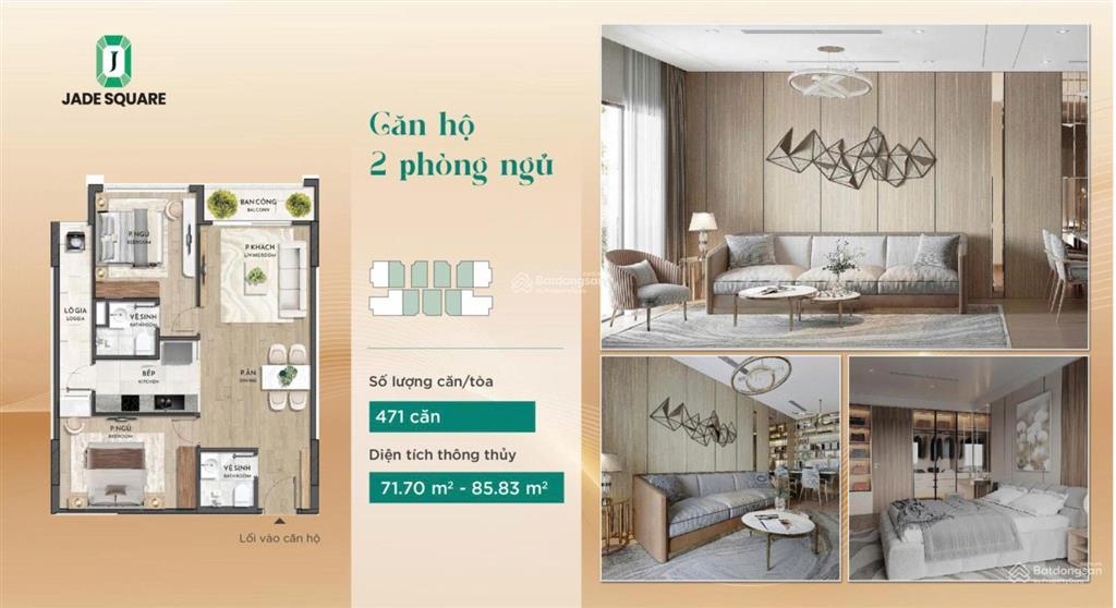 Danh sách chuyển nhượng chung cư jade square  nhiều căn vị trí đẹp, giá tốt thị trường