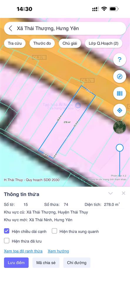 Chính chủ bán lô đất 196m2 tại thôn bắc cường, xã thái thượng, thái thụy, thái bình. 0989 334 ***
