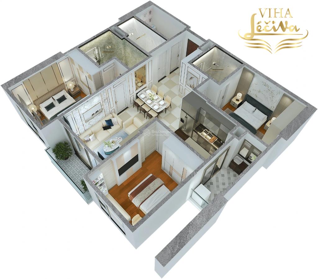 Suất ngoại giao hiếm 3pn 97m², giá rẻ hơn thị trường 1 tỷ tại viha leciva 107 nguyễn tuân