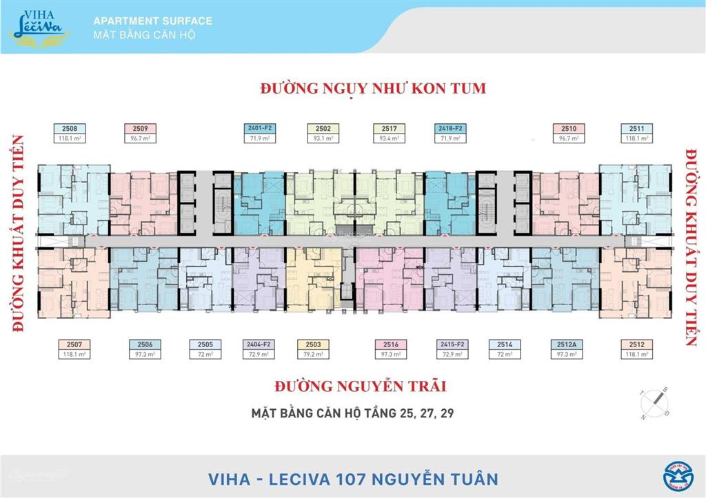 Chính chủ bán căn góc hoa hậu viha leciva 107 nguyễn tuân căn 2512 đẹp dự án, giá cực tốt