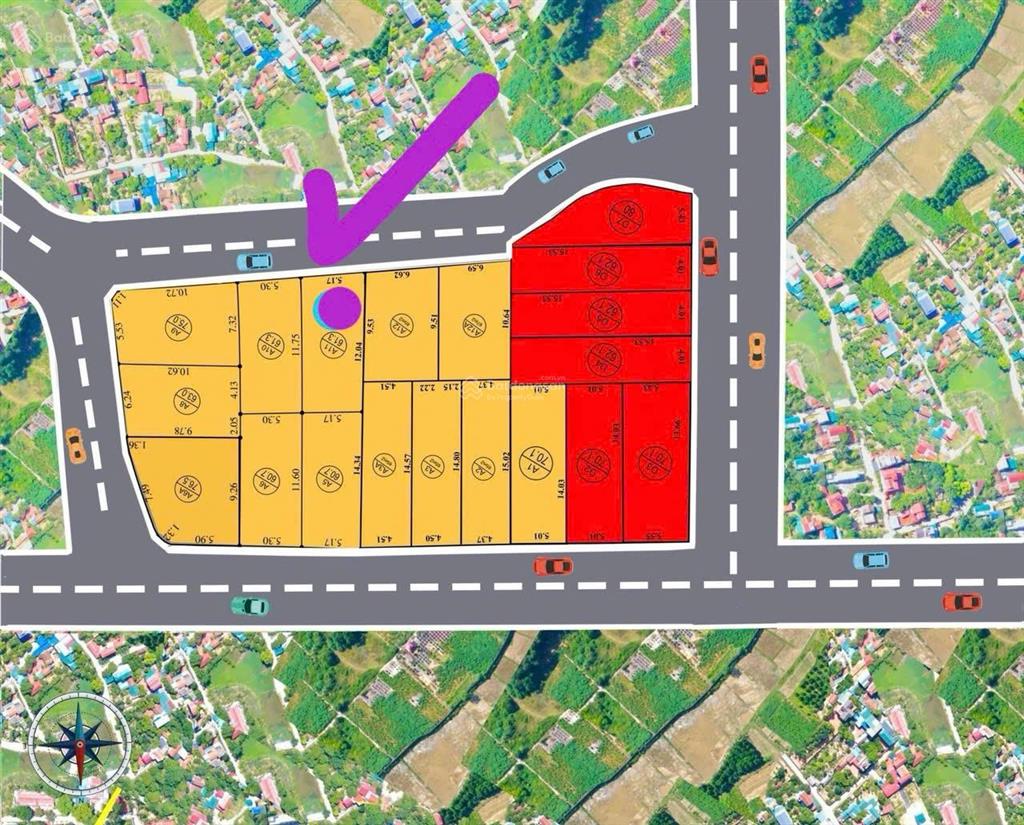 A307. đất xây trọ tân xã  sát cnc & fpt  ô tô tránh | 61,3m2 mặt tiền 5,17m