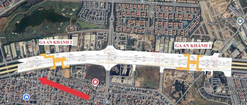 Bán lô 42m2 trục chính, phú vinh, an khánh, sát ga metro số 5 văn cao hòa lạc