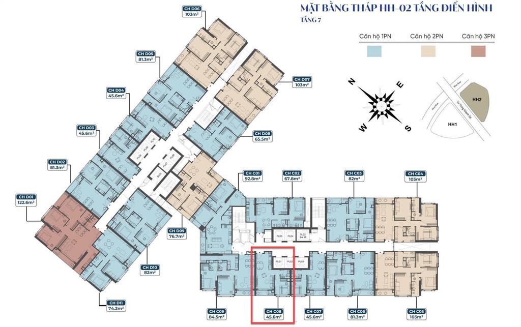 Chính chủ cần bán nhanh căn 45,6m2 gần ga trung văn, nhà mới nhận bàn giao