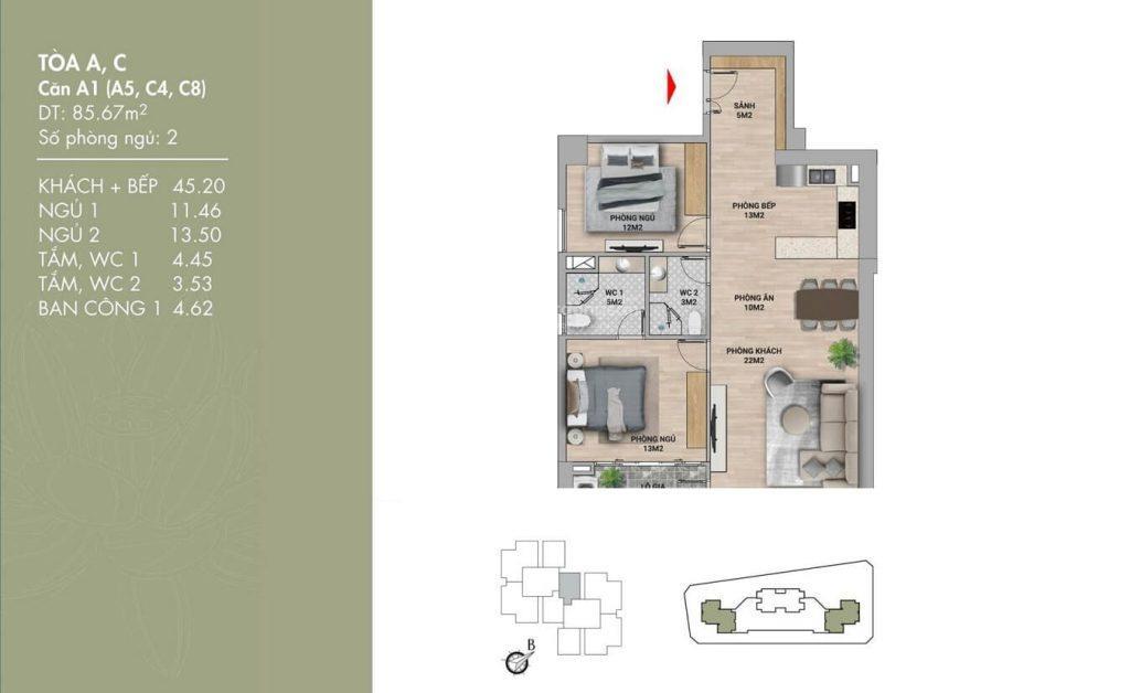Bán gấp căn hộ 2pn 2vs 86m2, udic westlake, view liên cơ ngoại giao đoàn
