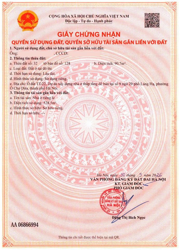 Căn ngoại giao giới hạn  91 m1 đất xây 6 tầng 1 tum, 1 hầm tại 29 láng hạ, heritage ba đình