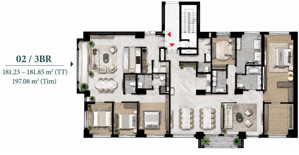 Bán căn góc view cv nghĩa đô hanoi signature, 34 tỷ, 182m2, 3pn + 2wc, tầng cao view thoáng