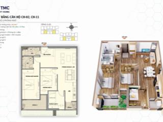Bán căn view bể bơi 3pn 2wc tmc smart home, 85m2, ct2 nguyễn đình tứ, bắc từ liêm, hn