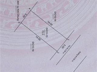 Tôi cần bán ô đg1015 đấu giá trũng lai xá, diện tích 72,5m2 có khe thoáng phía sau