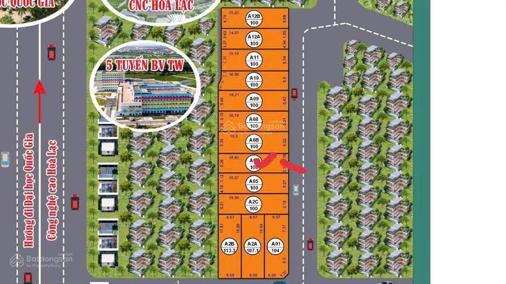 Bán 100m2 trung tâm hòa thạch, gần trường học cấp 1, 2, 3 chợ, trạm y tế, ủy ban xã, giá đầu tư