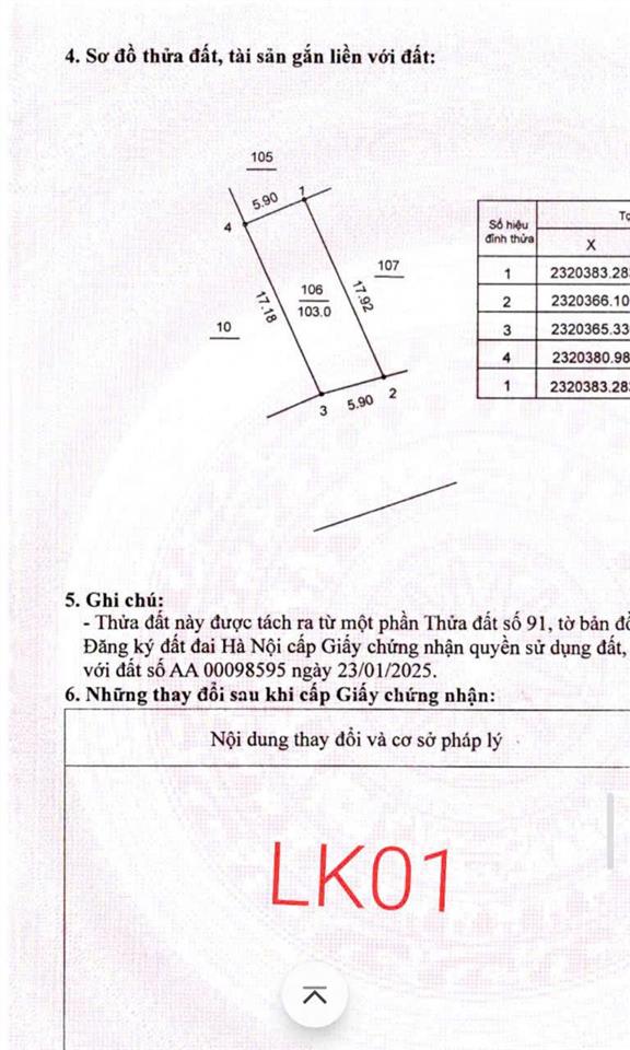 Bán lô đất tái định cư vai réo phú cát gần khu cnc hòa lạc giá chỉ 45tr/m2