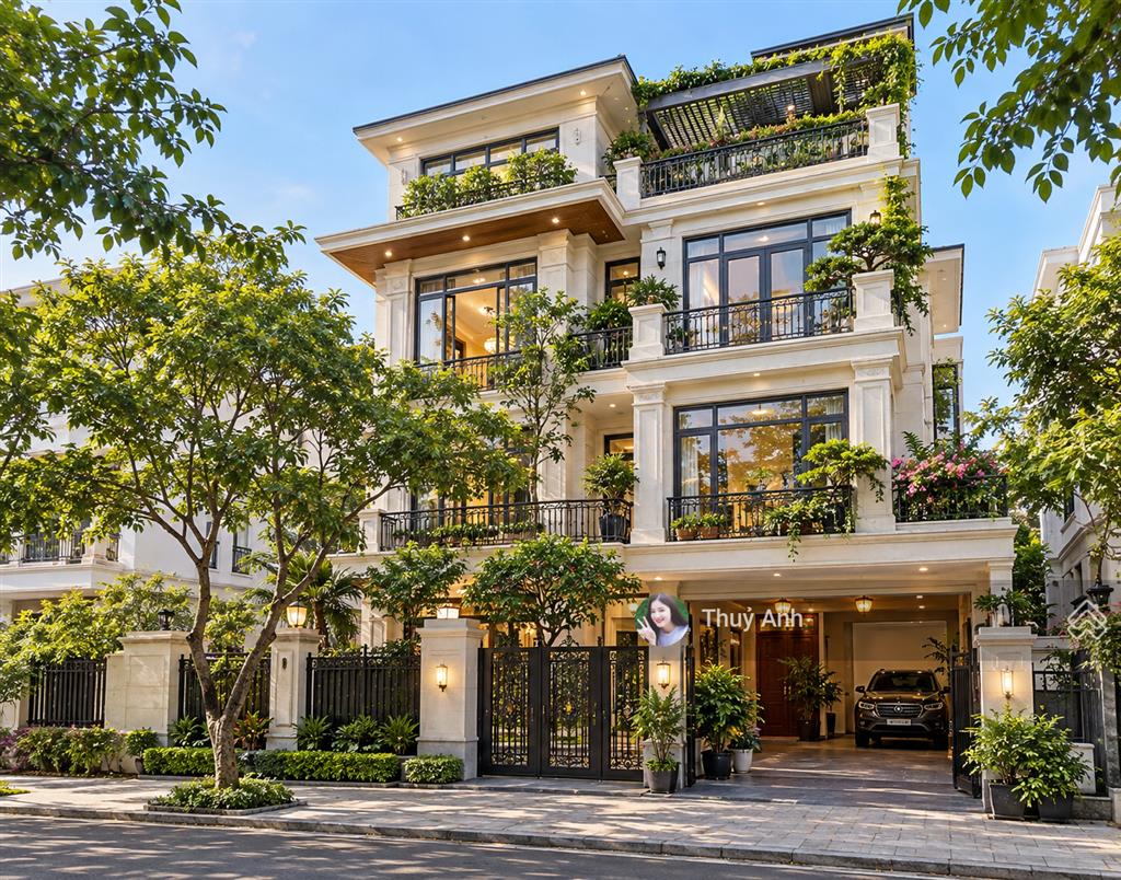 Bán biệt thự khu đtm dịch vọng cầu giấy dt 200m2 mặt tiền 12m x 4 tầng hoàn thiện đẹp