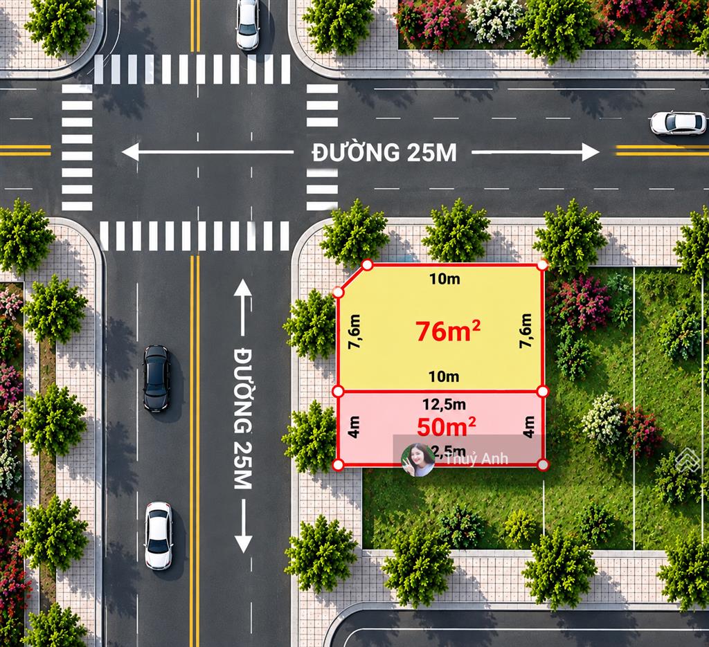 Chính chủ cần bán đất tái định cư thôn văn, phường thanh liệt dt 76m2 mặt tiền 10m góc đường 25m