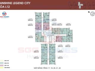 Bán căn 2 ngủ sunshine legend
dt 69,7m²  2 phòng ngủ + view đẹp, tầng trung