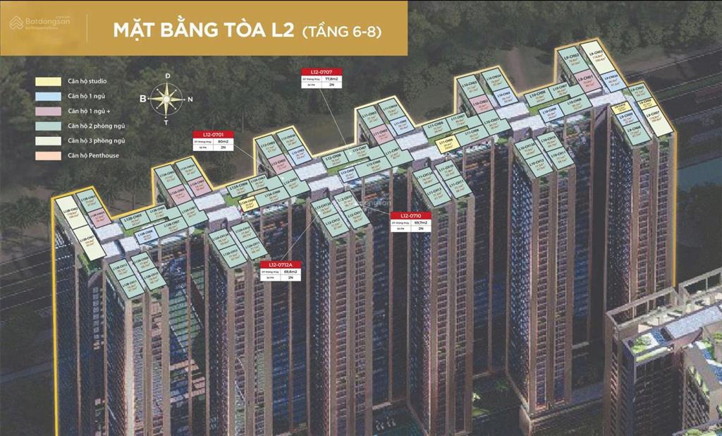 Bán căn 2 ngủ sunshine legend
dt 69,7m²  2 phòng ngủ + view đẹp, tầng trung