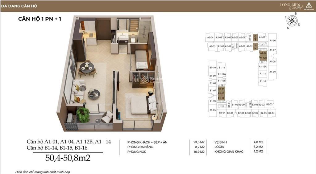 Chính chủ bán căn 1pn + tầng 12 siêu đẹp, view sân golf long biên giá hơn 6 tỷ