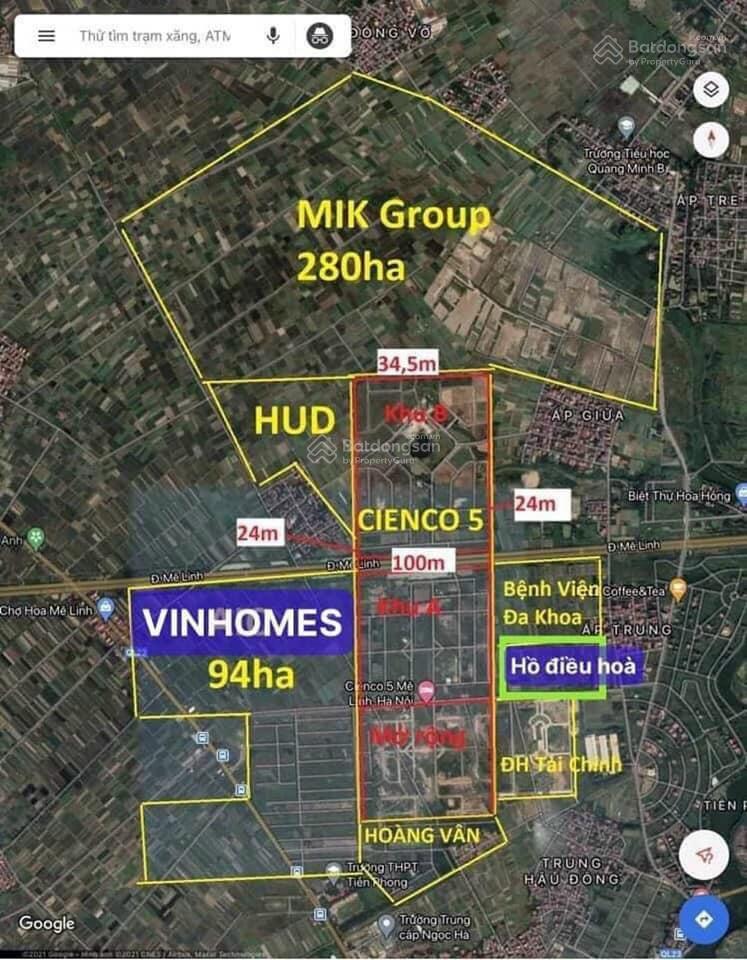 Chính chủ bán ô biệt thự vị trí đẹp khu a dự án cieno5 mê linh  giá chuẩn đầu tư