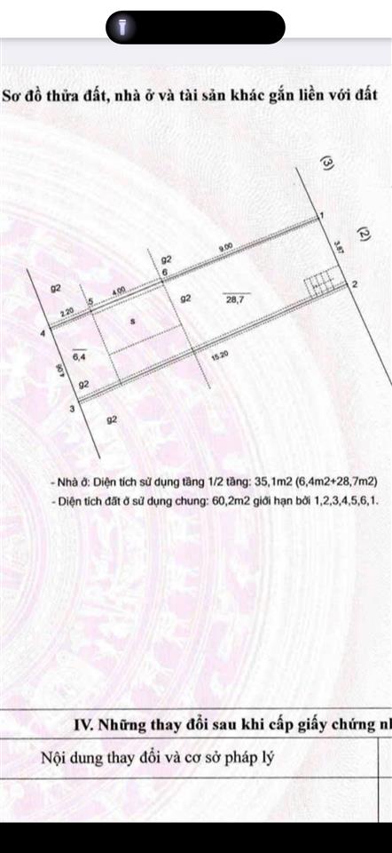Cần bán nhà mặt phố tạ hiền, dt 60m2, mt 4m, xây 2 tầng, sổ đỏ chính chủ
