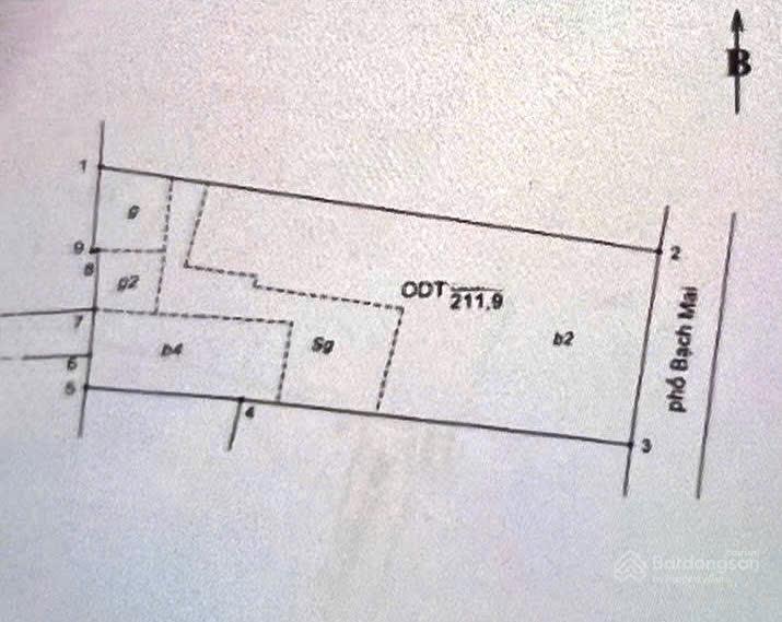 Tôi cần bán tòa nhà 9 tầng 1 hầm mặt phố bạch mai, dt 212m², mt 8,5m