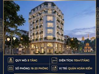 Siêu phẩm khai thác cho thuê tòa căn hộ mặt đường ô tô, sát hồ hoàn kiếm 110m2 x8t , 16p