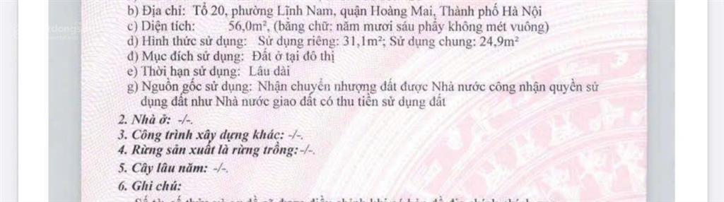 Chủ nợ ngân hàng bán gấp nhà ngõ 479 lĩnh nam hoặc 220 nam dư, dt 31m2 x 5t, 1 mặt ngõ 1 mặt hồ