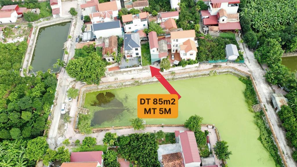 Bán mảnh đất 85m² mt5m view hồ