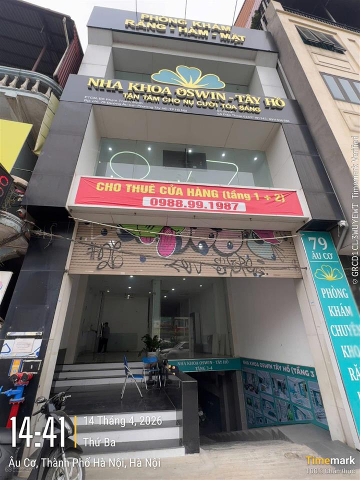 Bán nhà mặt phố âu cơ. 145m x5 tầng + hầm. mặt tiền 7m. dòng tiền 80tr/tháng. giá 77,5 tỷ